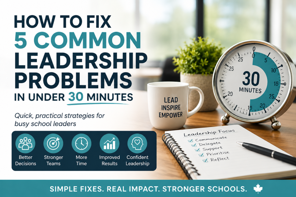 How to fix 5 common leadership problems in under 30 minutes.