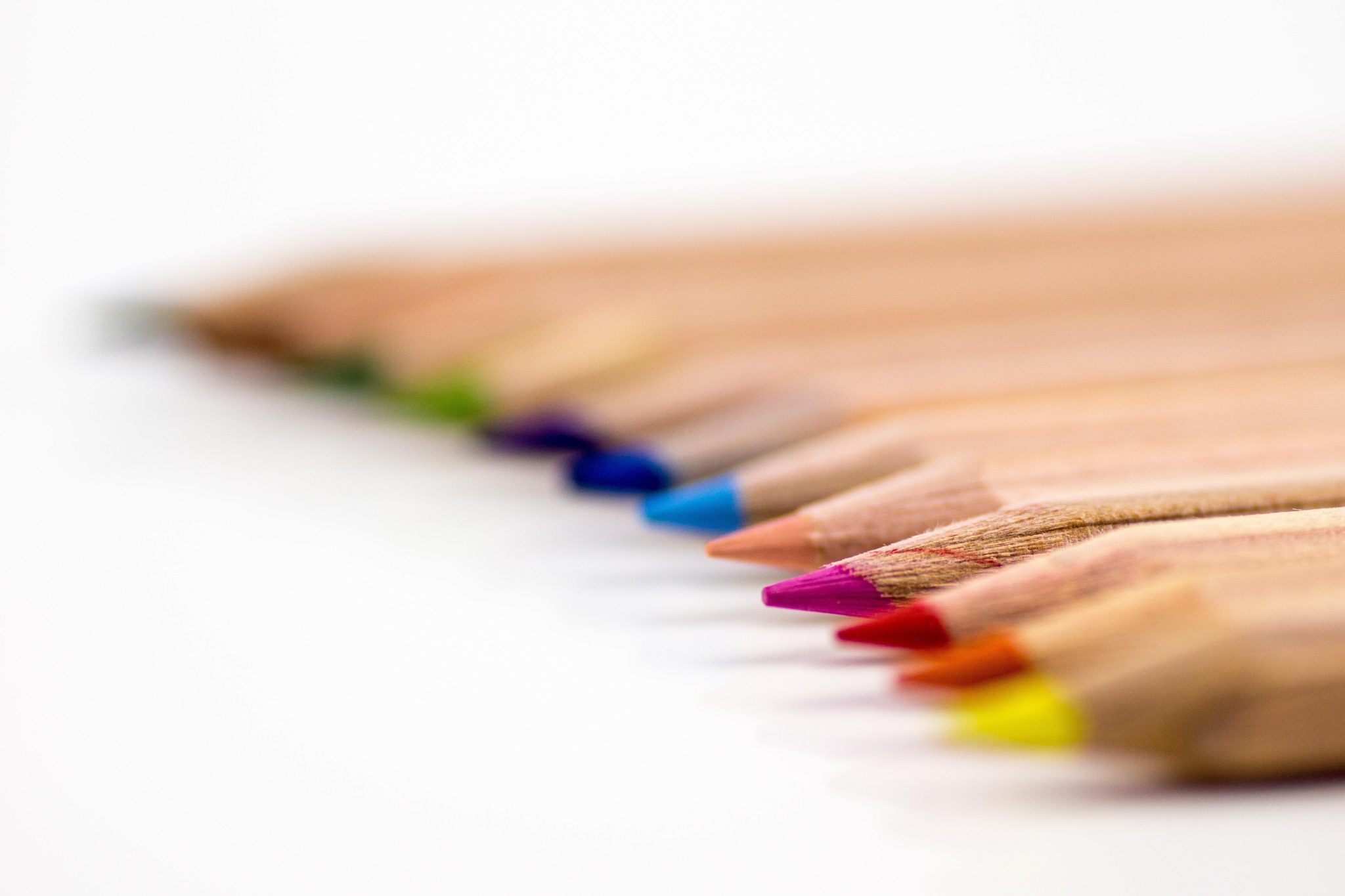 Pencils of different colour for teacher skills