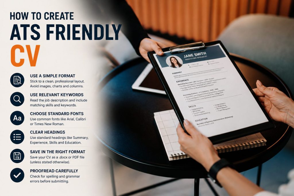 How to create an ATS-friendly CV using keywords.
