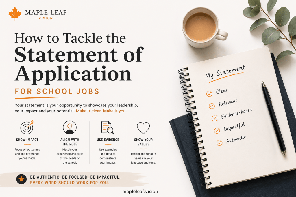 How to Tackle the Statement of Application for School Jobs